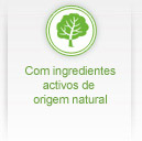 Com ingredientes activos de origem natural