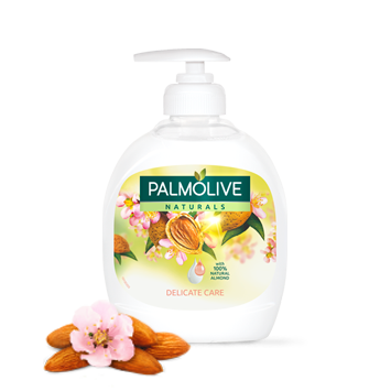 Sabonete Líquido Cuidado Delicado para as Mãos de Amêndoa Palmolive Naturals